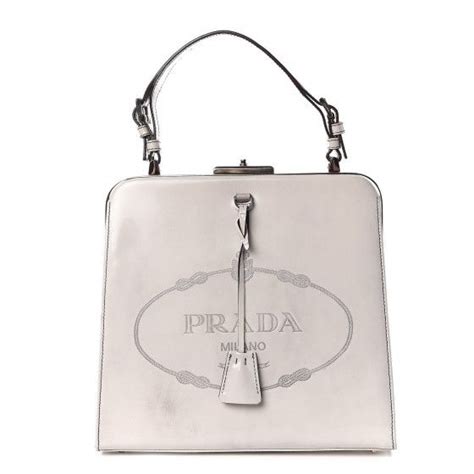 prada spazzolatto frame handbag in quarzo fw 05|Prada Frame Handle Bag Spazzolato Leather Small .